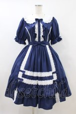 画像1: Chalmiere / クレアワンピース M ネイビー H-26-08-12-1019-AX-OP-NS-ZH (1)