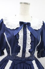 画像4: Chalmiere / クレアワンピース M ネイビー H-26-08-12-1019-AX-OP-NS-ZH (4)