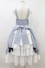 画像2: Chalmiere / 不思議の国のジャンパースカート M サックス H-26-08-12-1022-AX-OP-NS-ZH (2)