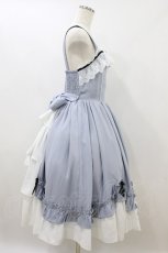 画像3: Chalmiere / 不思議の国のジャンパースカート M サックス H-26-08-12-1022-AX-OP-NS-ZH (3)