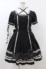 画像1: Angelic Pretty / はしごレースフリルワンピース Free ブラック H-26-08-12-1024-AP-OP-NS-ZH (1)