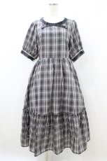 画像1: m petit by misako / チェックワンピース L グレー H-26-08-12-1026-LO-OP-NS-ZH (1)