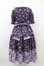 画像2: Chalmiere / ハイドレンジアワンピース M パープル H-26-08-12-1027-AX-OP-NS-ZH (2)