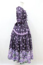 画像3: Chalmiere / ハイドレンジアワンピース M パープル H-26-08-12-1027-AX-OP-NS-ZH (3)