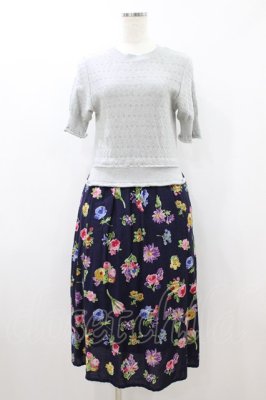 Preview of Flower Marketのトロンプルイユドレス Free グレー/ネイビー