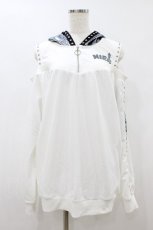 画像1: NieR Clothing / HOLO WING OFF-SHOULDER HOODIE Free 白 H-26-08-12-051-PU-TO-NS-ZH (1)