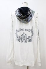 画像2: NieR Clothing / HOLO WING OFF-SHOULDER HOODIE Free 白 H-26-08-12-051-PU-TO-NS-ZH (2)