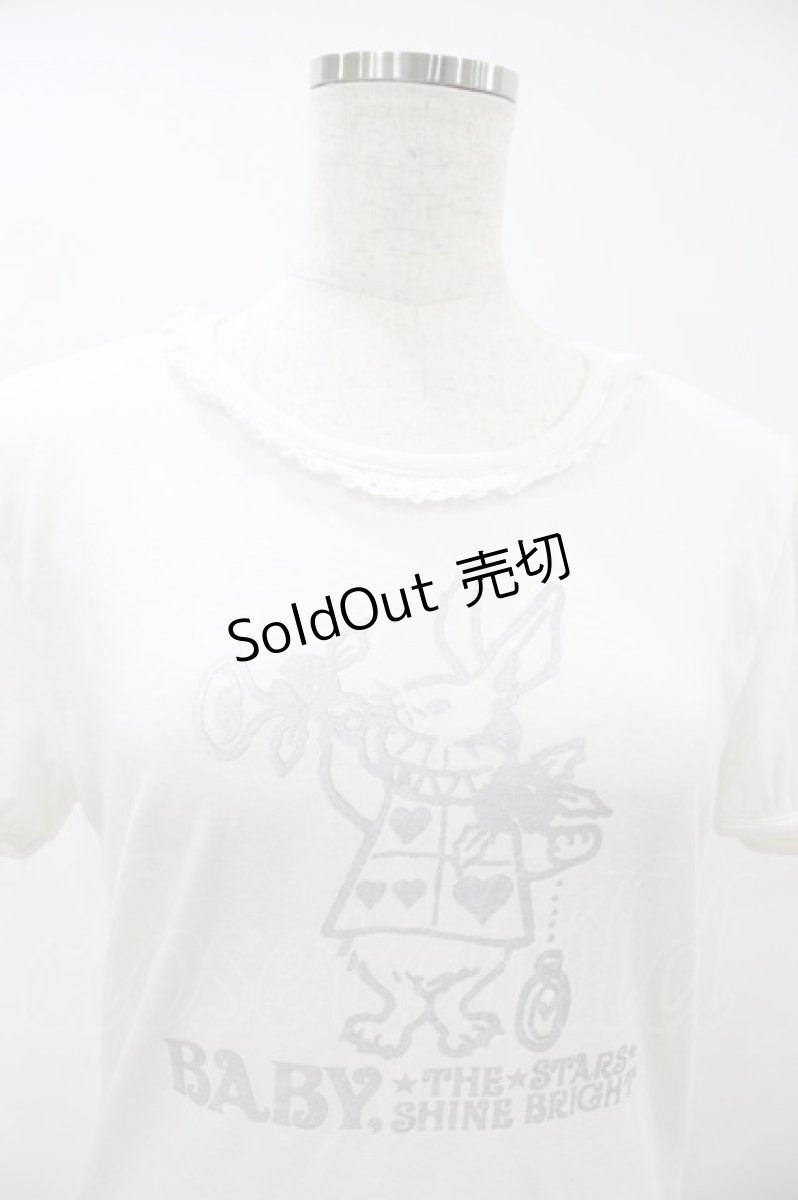画像3: BABY,THE STARS SHINE BRIGHT / 時計うさぎのプリントTシャツ Free 白 H-26-08-12-055-BA-TS-NS-ZH (3)