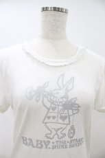 画像3: BABY,THE STARS SHINE BRIGHT / 時計うさぎのプリントTシャツ Free 白 H-26-08-12-055-BA-TS-NS-ZH (3)