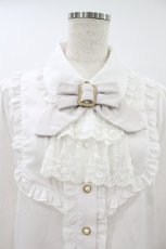 画像3: Amavel / バックルリボンレースジャボ付ブラウス Free オフ H-26-08-12-057-CA-BL-NS-ZH (3)