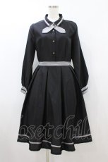 画像1: axes femme / タイ付ワンピース Free ブラック H-26-08-12-020-AX-OP-NS-ZH (1)
