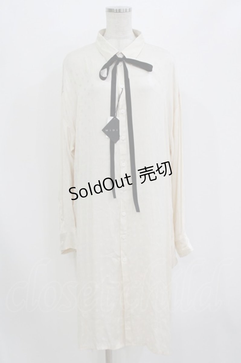 画像1: MiDiom / Shadow Dot Long Shirt M 白 H-26-08-13-042-PU-BL-AK-ZH (1)