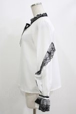 画像2: Amilige / レースフリルブラウス  白 H-26-08-13-046-PU-BL-KB-ZH (2)