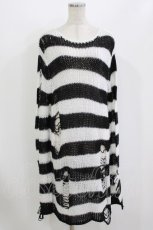 画像1: KILL STAR / Pugsley Knit Sweater M 黒×白 H-26-08-13-050-PU-TO-KB-ZH (1)