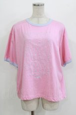 画像1: Candy Stripper / GOOD TIME RINGER TEE  PINK×LIGHT BLUE H-26-08-13-053-PU-TO-KB-ZH (1)
