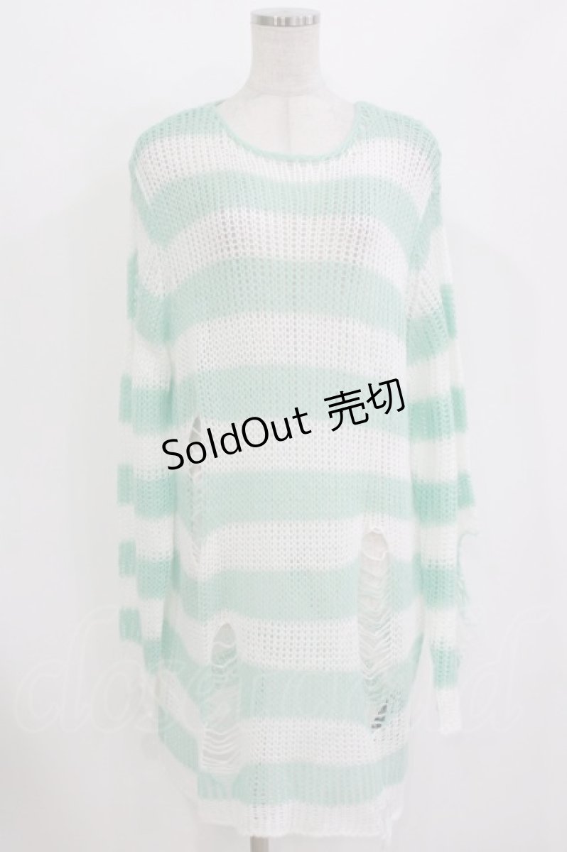 画像1: KILL STAR / Peppermint knit Sweater L ミント H-26-08-13-055-PU-TO-KB-ZH (1)