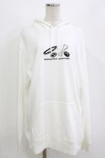 画像1: NieR Clothing / プリントPULLOVER PARKA 2XL 白 H-26-08-13-079-PU-TO-KB-ZH (1)
