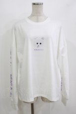 画像1: ACDC RAG / くまきちロングスリーブTシャツ  白 H-26-08-13-082-PU-TO-KB-ZH (1)