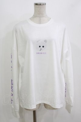 Preview of くまきちロングスリーブTシャツ  白