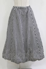 画像1: Jane Marple Dans Le Salon / Ripple gingham puffy skirt M ブラック H-26-08-13-015-JM-SK-AK-ZH (1)