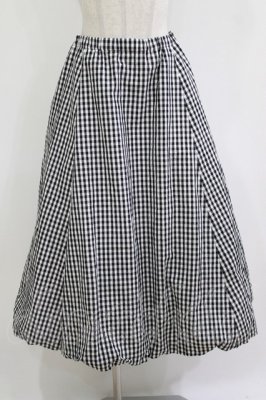 Preview of Ripple gingham puffy skirt M ブラック