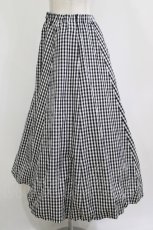 画像2: Jane Marple Dans Le Salon / Ripple gingham puffy skirt M ブラック H-26-08-13-015-JM-SK-AK-ZH (2)