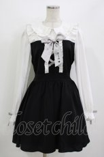 画像1: NieR Clothing / リボンフリルワンピース F 黒 H-26-08-13-020-PU-OP-AK-ZH (1)