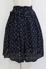画像1: Jane Marple / Sprinkled flowers wrapped skirt  ネイビー H-26-08-13-024-JM-SK-KB-ZH (1)