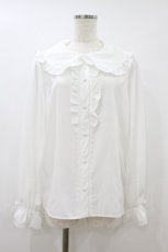 画像1: m petit by misako / AM マルエリフリルブラウス LL 白 H-26-08-14-037-LO-BL-NS-ZH (1)