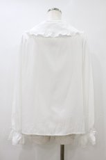 画像2: m petit by misako / AM マルエリフリルブラウス LL 白 H-26-08-14-037-LO-BL-NS-ZH (2)