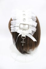 画像2: MAJOH(MR corset) / BIG EYELET HEAD DRESS 白  H-26-08-14-1033-0-AC-AK-ZH (2)