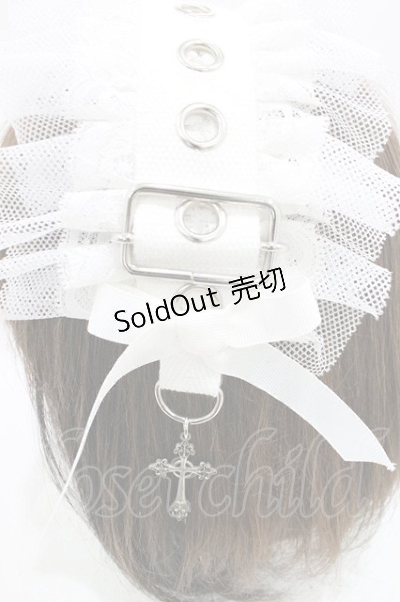画像3: MAJOH(MR corset) / BIG EYELET HEAD DRESS 白  H-26-08-14-1033-0-AC-AK-ZH (3)