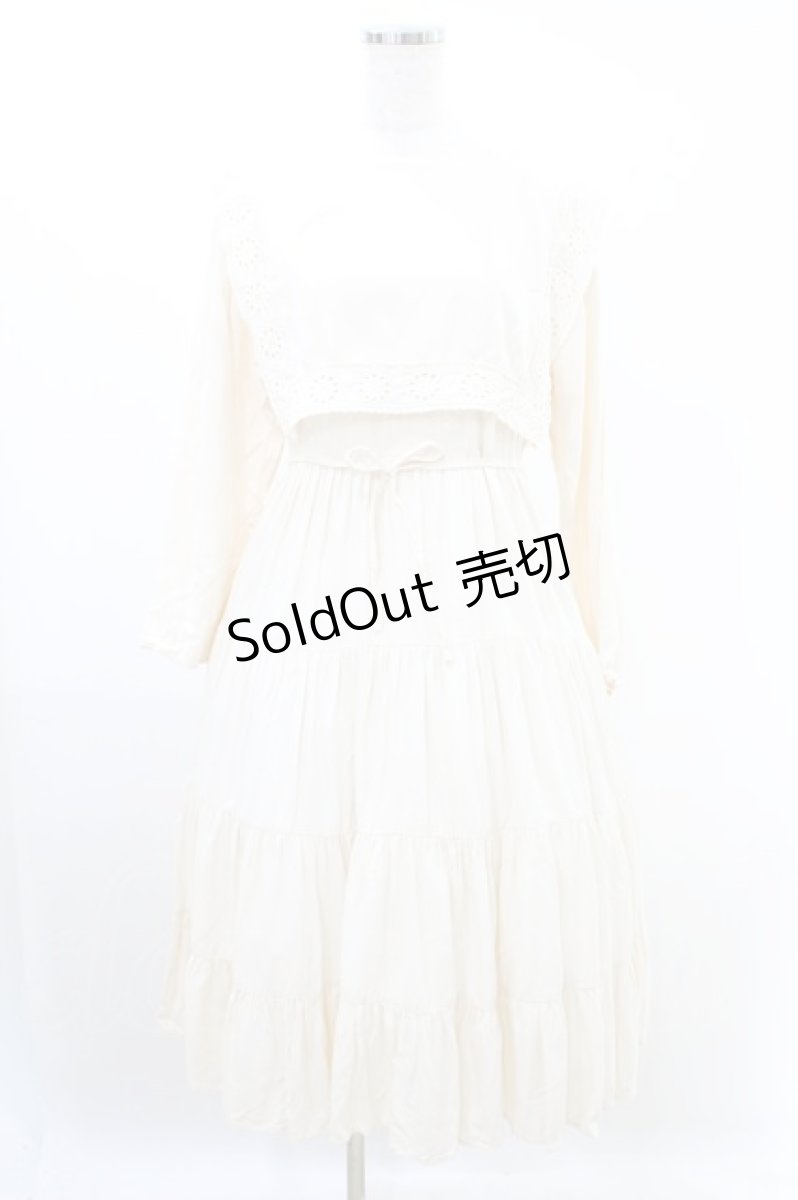 画像1: merry jenny / レースセーラーティアードワンピース F アイボリー H-26-08-14-1004-LO-OP-AK-ZH (1)