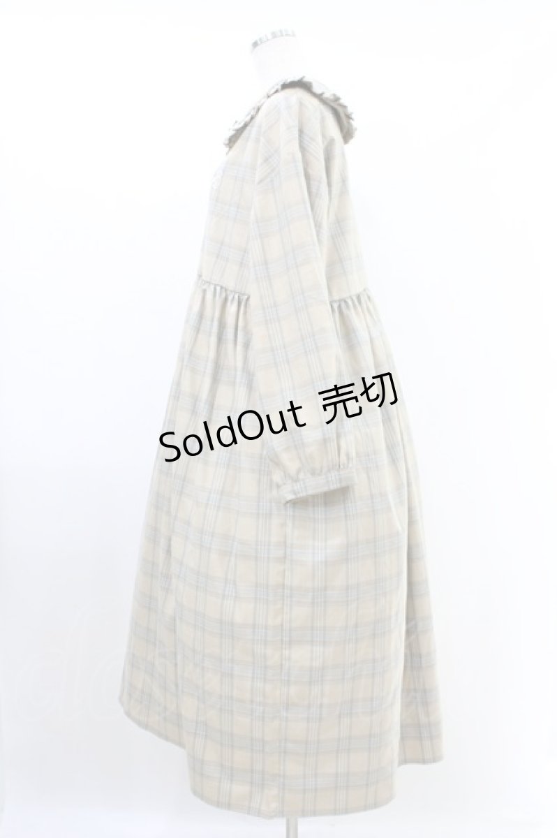 画像2: merry jenny / bear刺繍チェックワンピース F ベージュ H-26-08-14-1005-LO-OP-AK-ZH (2)