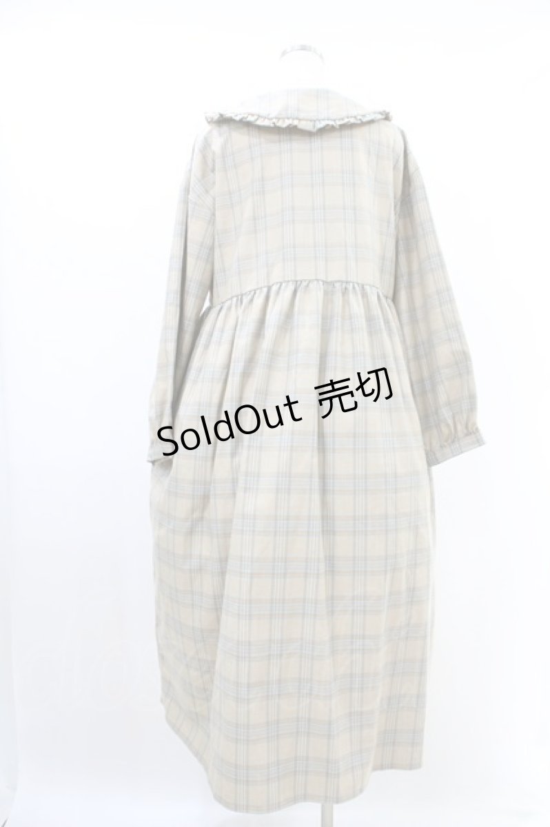 画像3: merry jenny / bear刺繍チェックワンピース F ベージュ H-26-08-14-1005-LO-OP-AK-ZH (3)