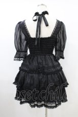 画像3: AVENCHUMU / Frill choker sheer tiered illustration onepiece FREE 黒 H-26-08-14-1007-LO-OP-AK-ZH (3)