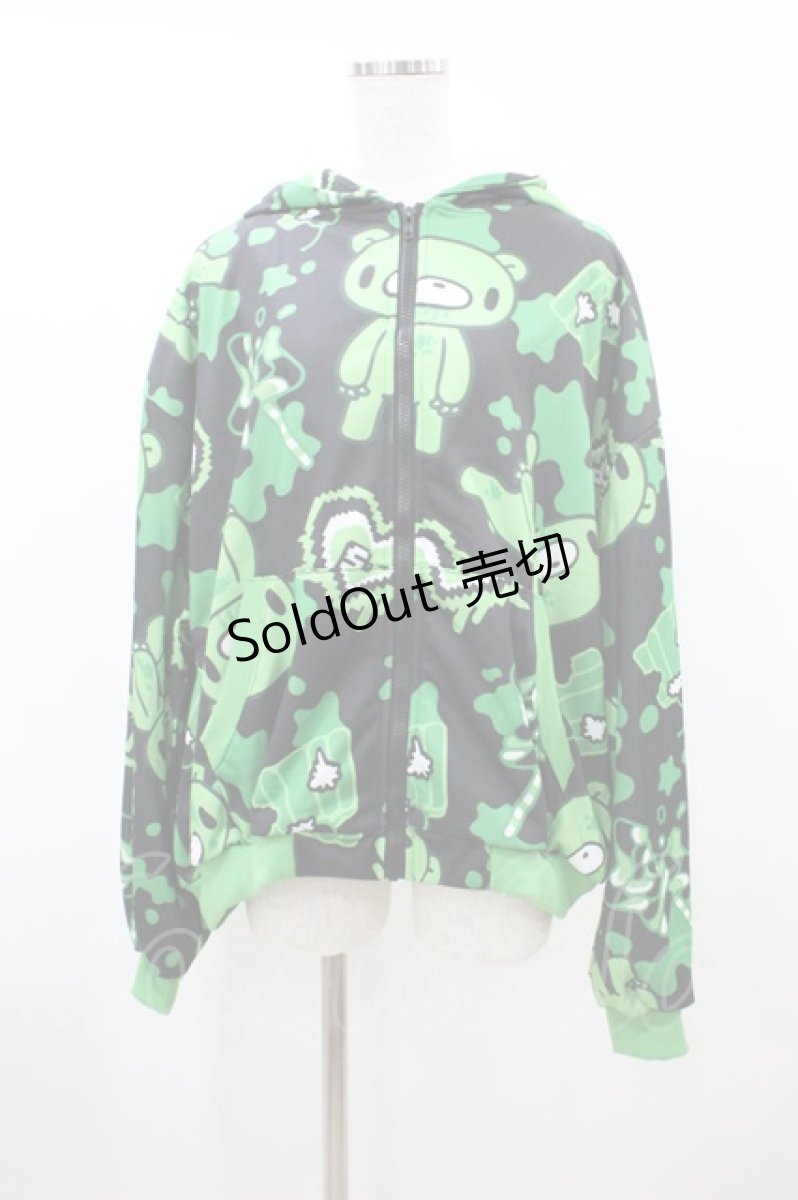 画像1: ACDC RAG / Gloomy×Sophie Powers Jelly ZIPパーカー FREE 黒×緑 H-26-08-14-1016-PU-TO-AK-ZH (1)