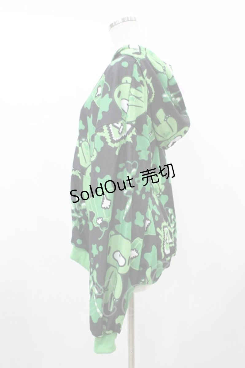 画像2: ACDC RAG / Gloomy×Sophie Powers Jelly ZIPパーカー FREE 黒×緑 H-26-08-14-1016-PU-TO-AK-ZH (2)