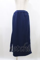 画像1: anonenone / Y2Kヒョウ柄切替ジャージトラックスカート M 紺 H-26-08-14-1024-PU-SK-AK-ZH (1)