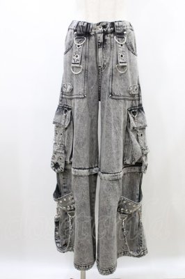 Preview of 2WAYボンテージワイドデニムカーゴパンツ FREE グレー
