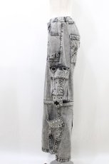 画像2: REFLEM / 2WAYボンテージワイドデニムカーゴパンツ FREE グレー H-26-08-14-1025-PU-PA-AK-ZH (2)