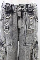画像4: REFLEM / 2WAYボンテージワイドデニムカーゴパンツ FREE グレー H-26-08-14-1025-PU-PA-AK-ZH (4)