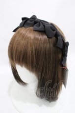 画像1: Melody BasKet / リボンいっぱいカチューシャ  ブラック H-26-08-14-1028-LO-AC-AK-ZH (1)