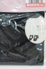 画像2: m petit by misako / AMレースアップシアータイツ L~LL ブラック H-26-08-14-016-LO-ZA-NS-ZH (2)