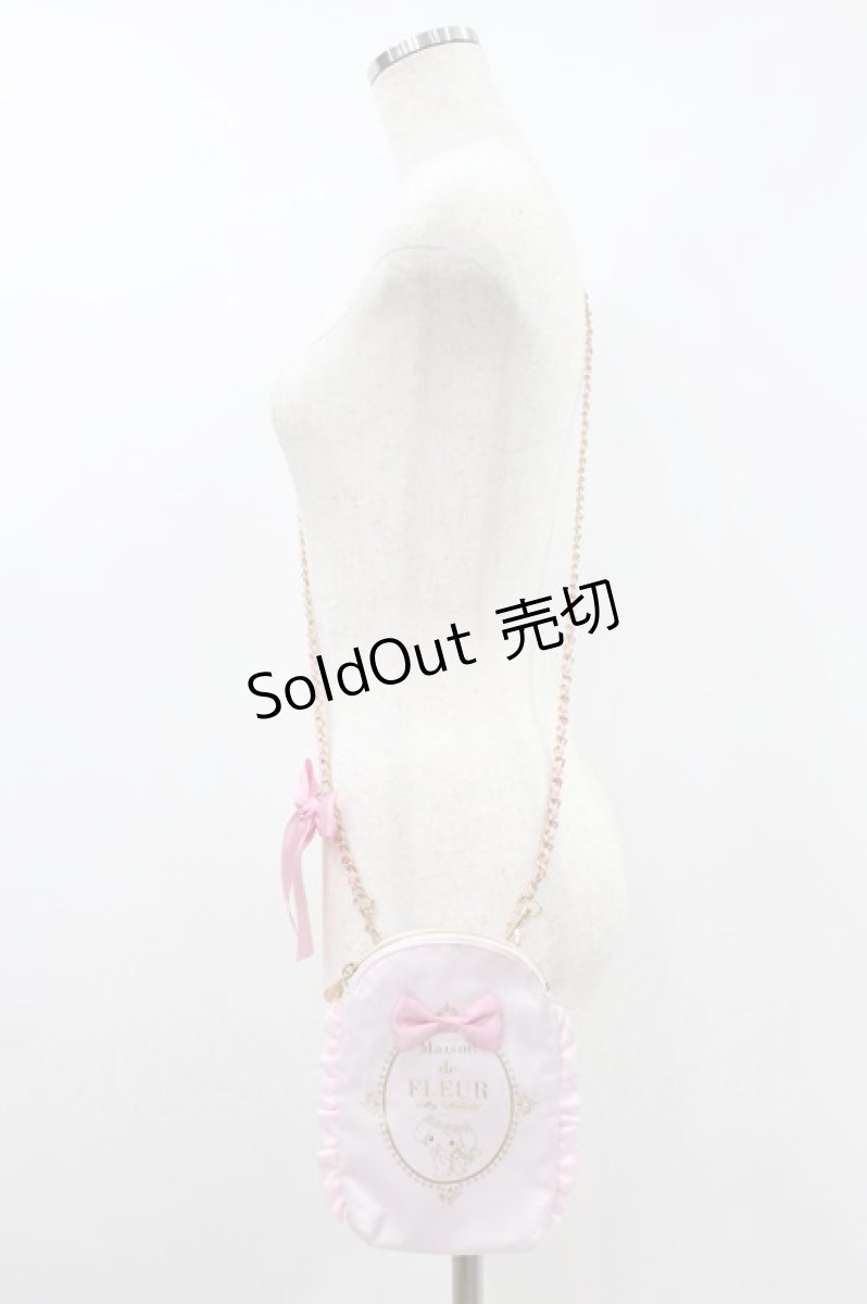 画像1: Maison de FLEUR / マイメロディモバイルショルダーバッグ  ピンク H-26-08-14-026-LO-BG-NS-ZH (1)
