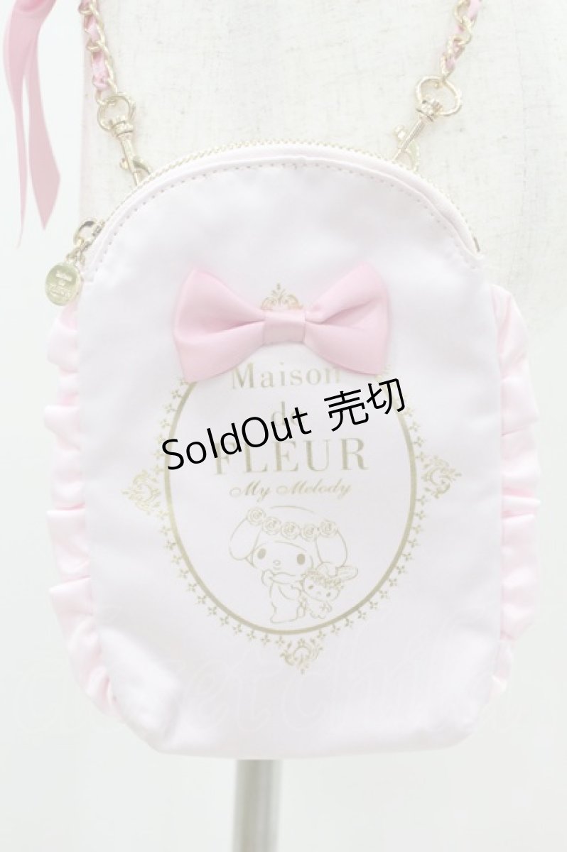 画像3: Maison de FLEUR / マイメロディモバイルショルダーバッグ  ピンク H-26-08-14-026-LO-BG-NS-ZH (3)