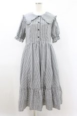 画像1: m petit by misako / AM*ギンガムCHKワンピース LL グレー H-26-08-14-030-LO-OP-NS-ZH (1)