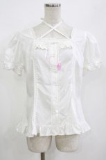 画像1: Rose and Neverland（海外ロリータブランド） / フリルブラウス XL 白 H-26-08-15-041-LO-BL-NS-ZH (1)