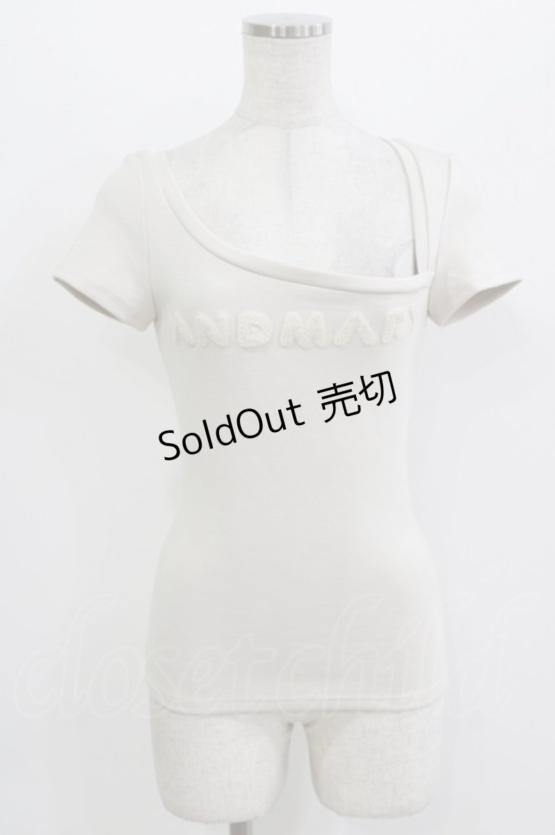 画像1: ANDMARY / Mary logo tops Free ベージュ H-26-08-15-052-LO-TO-NS-ZH (1)