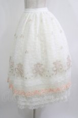 画像2: MILU ORIG（海外ロリータブランド） / 刺繍スカート Free 生成り H-26-08-15-008-PU-SK-NS-ZH (2)